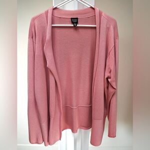 Eileen Fisher Dusty Pink Open Knit Cardigan 1X